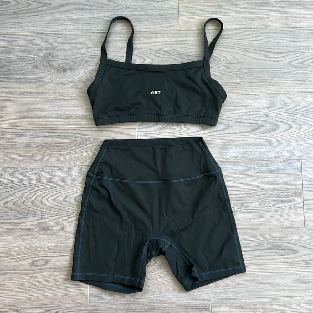 SET Active Scoop Bra & Bike Shorts